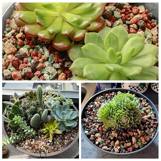 18 Pounds Mix Horticultural Lava Rocks, 3-6 mm Lava Rocks for Plants, Bonsai Rocks Horticultural Grit Soil Cover Gravel for Succulents and Hydroponics, Fairy Gardening, Top Dressing, Plant Drainage