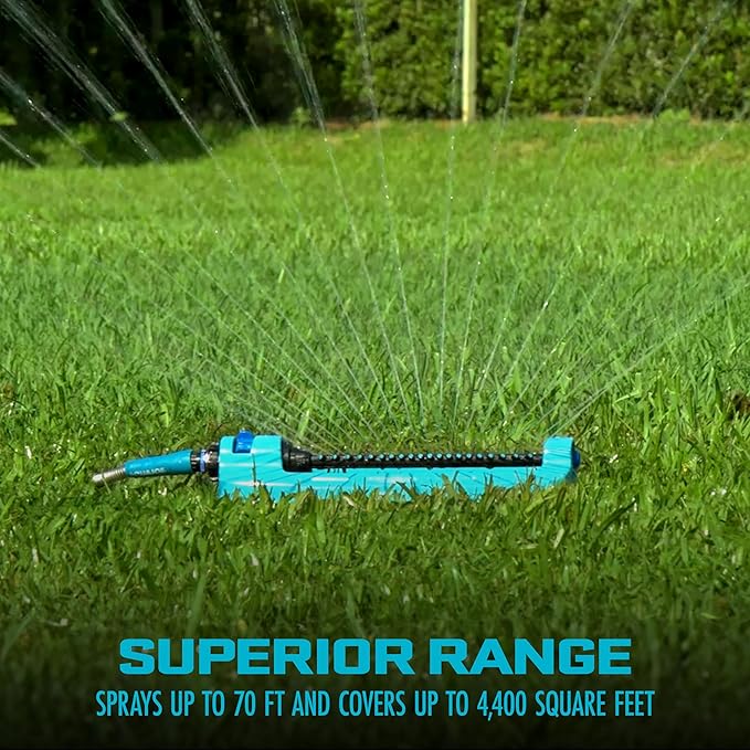 Aqua Joe SJI-OMS20 Aqua Joe 4,400 Sq Ft Coverage Indestructible JUMBO Metal Base Oscillating Sprinkler