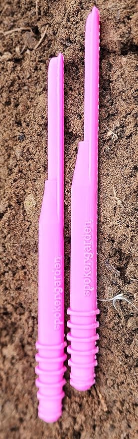 Dibby Seed Sowing Garden Tool Dibber Planter Transplanter – Sow Seeds at The Right Depth – Easily Transplant Delicate Seedlings (Little Dibby) Pink (2 Pack)
