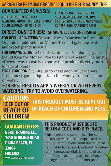 Money Tree Health Boost - 8 oz - Concentrated Kelp & Seaweed Extract for Strong and Healthy Money Trees