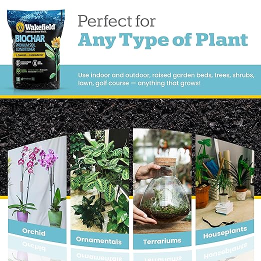 Wakefield Premium Indoor Potting Soil - Professional Biochar & Probiotics with CarbonBoost Technology - Ultimate Organic Potting Mix for Indoor & Outdoor Plants, Succulents & House Plants - 2Quarts