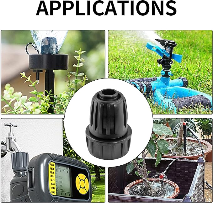 4Pcs 1/2 Inch Drip Irrigation Hose Connectors 3/4 Inch Garden Faucet Hose Adapter Drip Irrigation Tubing Connector for Garden Irrigation Misting System