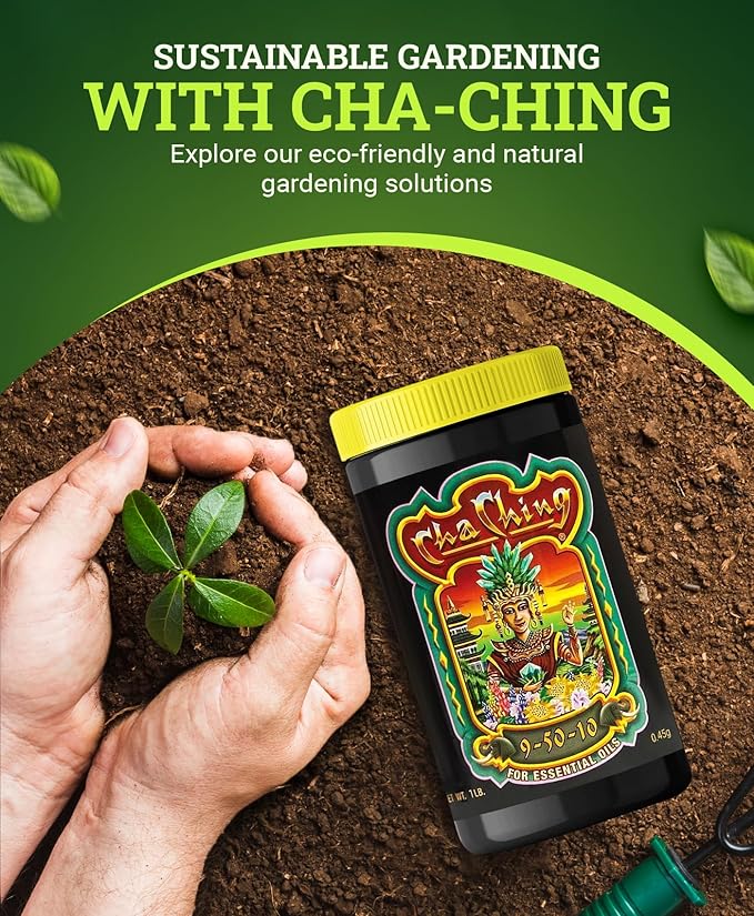 FoxFarm Cha Ching Soluble Fertilizer, Water Soluble High-Phosphorus Fertilizer, Supports Late Harvest Stage - Outdoor Flowers, Fruiting Plants, Containers and Bed Areas, NPK 9-50-10 (1 lb)