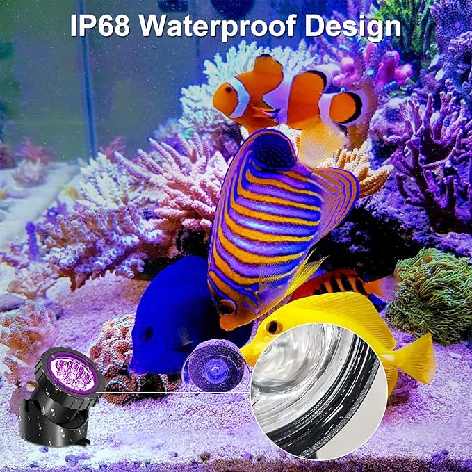 T-SUN LED Pond Light, 5 Head Lamps Submersible LED Pond Lights Color Changing Garden Pond Light with Remote Control, RGB Fish Tank Lights Fountain Spotlight for Garden, Pool, Aquarium Tank(5 Headlamp)