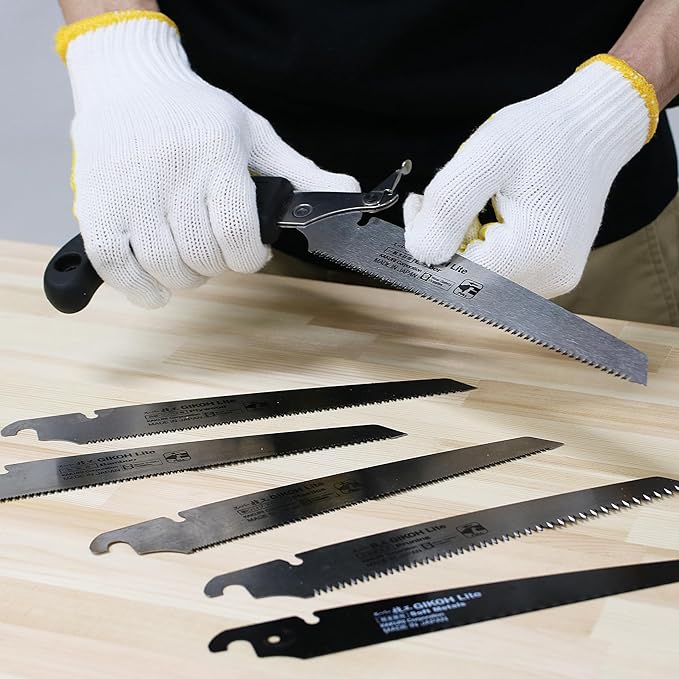 KAKURI Japanese Hand Saw [PVC Pipe, Plastic] 8-1/4" Japanese Pull Saw with Blade Cover, Made in JAPAN