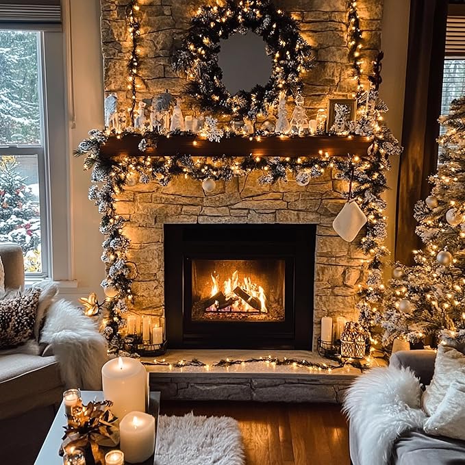 TW SHINE Christmas Lights, 20FT 100 Count Incandescent Mini Christmas Tree Light, Waterproof Xmas String Lights for Outdoor Indoor Home Party Yard Decorations, Gold