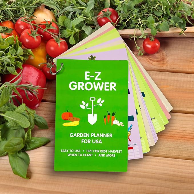 EZ Grower Garden Planner | Tips & Tricks | Gardening Zones for 20 Common Vegetables | Perfect for Beginners | Made in USA