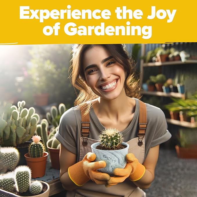 HOME GROWN Deluxe Succulent & Cactus Seed Grow Kit - Indoor Cactus & Succulent Kit w/Cactus Seeds, Potting Soil, Ceramic Succulent Pots, Water Drip Trays, Grow Guide for Plant Lovers