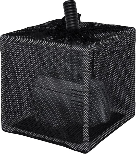 Pond Filter Box, Anti-Clogging Pond Filters for Outdoor Ponds Nylon Media Mesh Water Pump Cover Barrier Bag with Drawstring, Pond Pump Filter Bag (7 Inch)