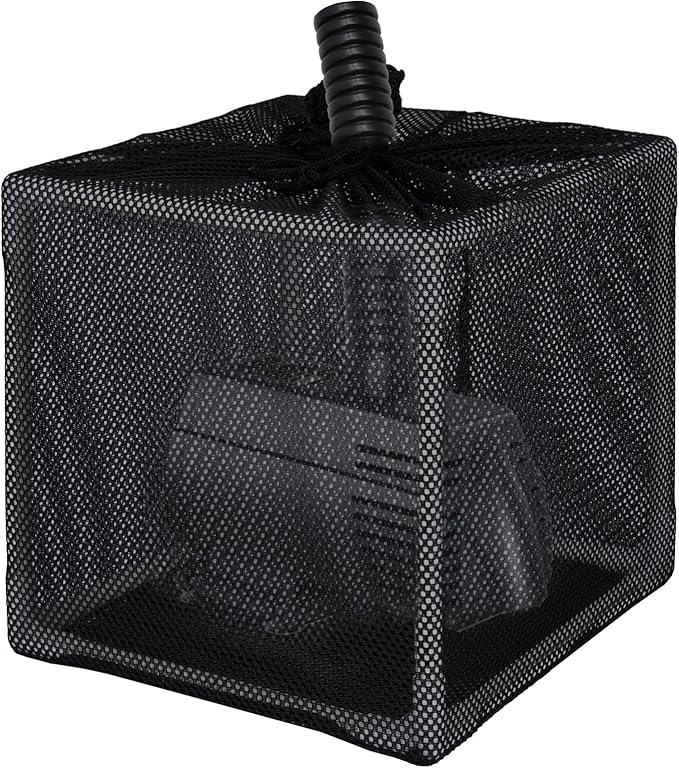 Pond Filter Box, Anti-Clogging Pond Filters for Outdoor Ponds Nylon Media Mesh Water Pump Cover Barrier Bag with Drawstring, Pond Pump Filter Bag (10 Inch)