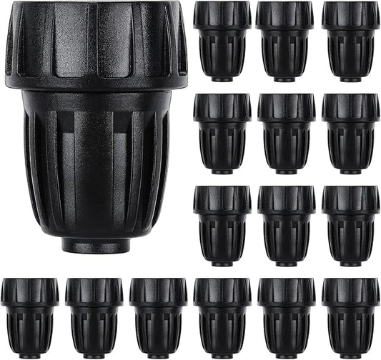 15 Pack 1/2 Inch Drip Irrigation Tubing Faucet Adapter, 3/4" to 1/2" Garden Hose Connector Drip Irrigation Fittings Plastic 3/4 Inch Faucet Adapter for Outdoor Garden Irrigation System