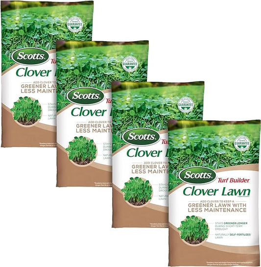 Scotts Turf Builder Clover Lawn, Greener Lawn with Less Maintenance, 2 lbs., 4-Pack