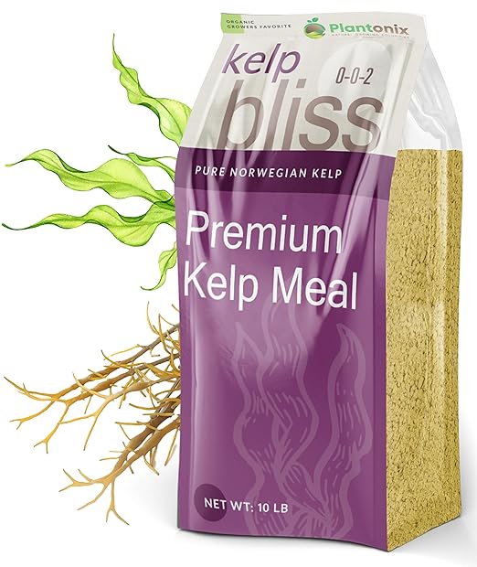 Kelp Bliss Fertilizer (10lbs) - Kelp Meal Organic Fertilizer - Kelp Fertilizer for Plants - Plant Fertilizer & Garden Fertilizer - Organic Kelp Meal for Potting Soil, Garden Soil, Vegetables, & Lawns