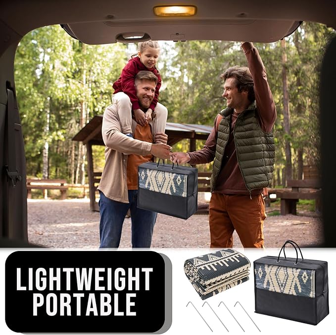 OLANLY Outdoor Rug Waterproof 6x9 ft, Reversible Outdoor Plastic Straw Rug, Boho Patio Rug, Indoor Outdoor Carpet, RV Mat Outside for Patio, Camp, Picnic, Balcony, Deck, Backyard, Black & Beige