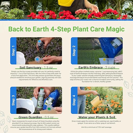 Back to Earth Works Regenerative Gardening Kit - Natural and Organic Fertilizer Replacement, Enrich Soil, Promote Plant Health & Sustainability