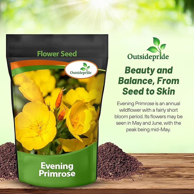 Outsidepride 5 lb. Annual Oenothera Lamarckiana Evening Primrose Wild Flower Seeds for Planting