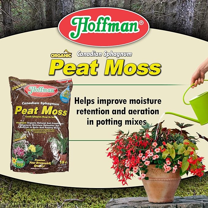 Hoffman Canadian Sphagnum Peat Moss - 18 Quart,Brown/A,37029