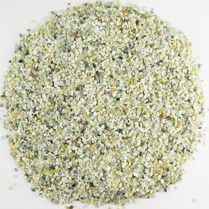 18lb Jade Bean Sand Stone-Succulents and Cactus Bonsai DIY Projects Rocks,Decorative Gravel for Plants and Vases Fillers,Fairy Gardening,Natural Stone Top Dressing for Potted Plants (5mm-8mm)