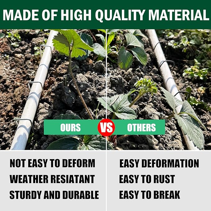 30Pcs 12inch Extra-Long U-Shaped Garden Securing Pegs,Anti-Rust Garden Stake for Dog Fences,Securing Weed Barrier Fabric Netting, Irrigation Hoses, Ground Sheets and Fleece,etc