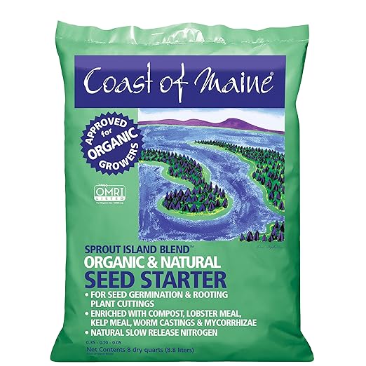 Coast of Maine, 8qt (Pack of 2) Sprout Island Blend, Organic & Natural Seed Starter for Seed Germination & Root Plant Cuttings