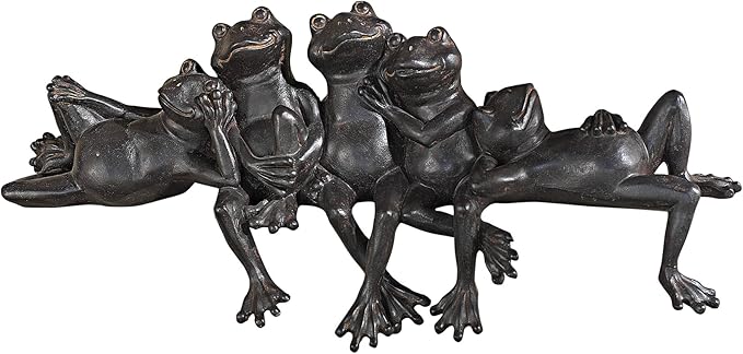 Lazy Daze Knot of Frogs Sill Sitters