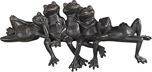 Lazy Daze Knot of Frogs Sill Sitters