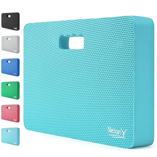 NETANY Extra Thick Kneeling Pad for Gardening, Comfortable Knee Pad Cushion, Extra Large Foam Kneeler Mat for Gardening, Baby Bath, Workout, Exercise & Yoga, Mechanic, 17.8 x 11 x 1.5 in, Turquoise