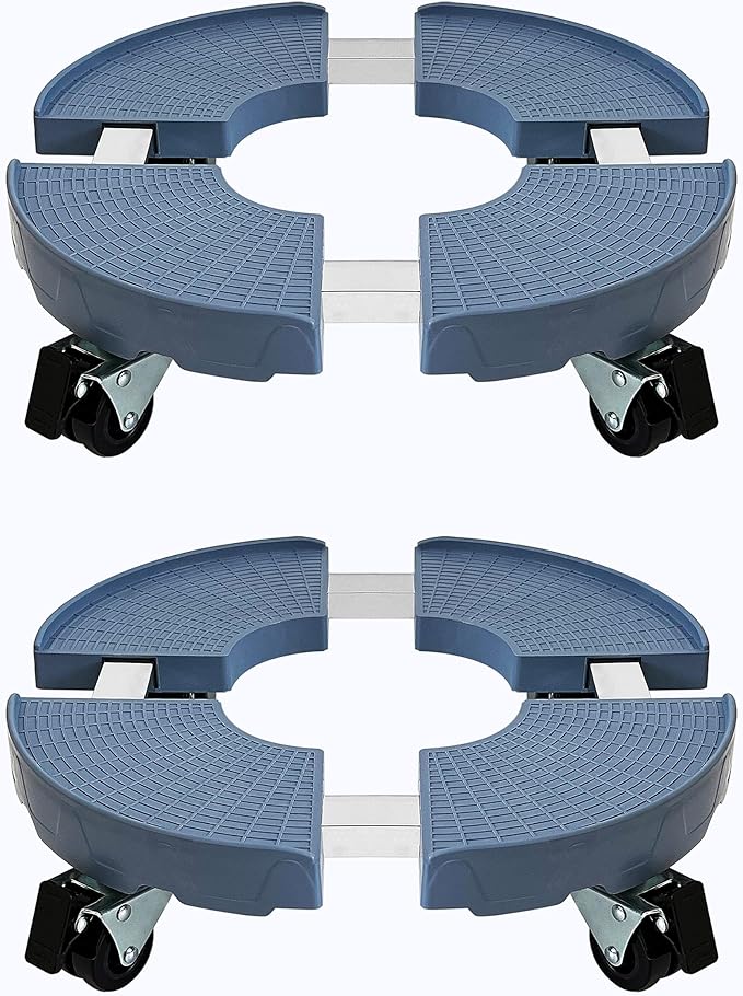 CASIMR 2 Pack Plant Stand with Wheels, Adjustable 15-20" Heavy Duty Plant Caddy with Casters, Indoor Outdoor Large Potted Planter Cart Dolly, Rolling Plant Stand for Flower Pot, 440lb Capacity