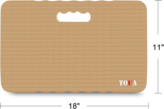 Kneeling Pad Thick Extra Large High Density Foam Comfort Kneeling Pad for Work Gardening Yoga Exercise Garden Knee Pad Beige, 1 pack