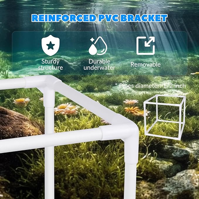 Pond Filter Box, Anti-Clogging Pond Filters for Outdoor Ponds Nylon Media Mesh Water Pump Cover Barrier Bag with Drawstring, Pond Pump Filter Bag (10 Inch)