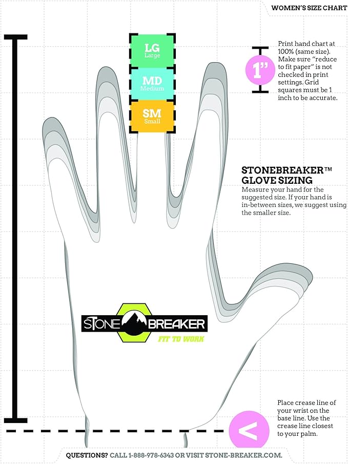 StoneBreaker Gloves Gardener Women's Gardening Glove, Large, Light Blue