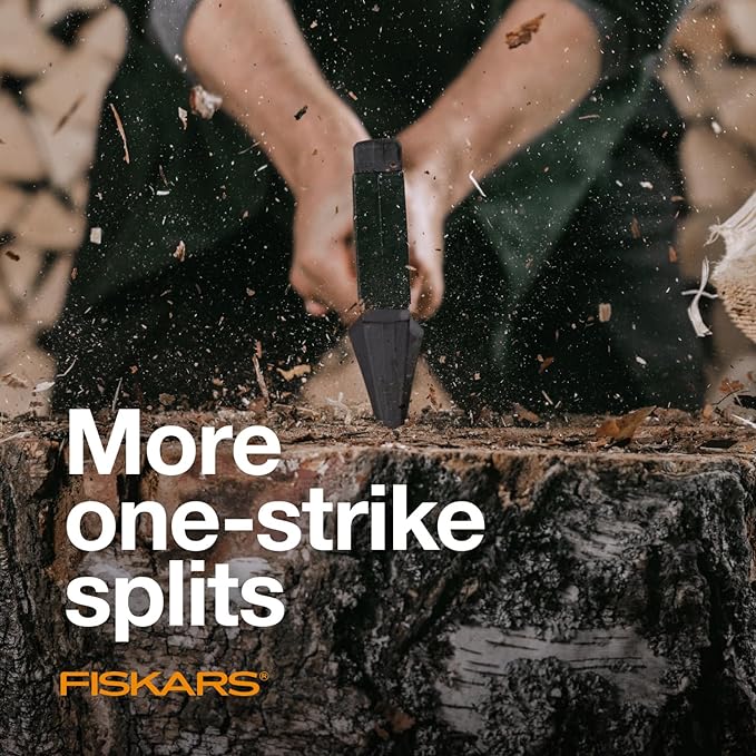 Fiskars 36" Super Splitting Axe, Wood Splitter for Medium to Large Size Logs, with Shock-Absorbing FiberComp Handle, Lawn and Garden Tool, 6 pounds, Black