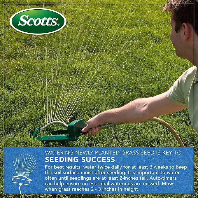 Scotts Turf Builder THICK'R LAWN Grass Seed, Fertilizer, and Soil Improver for Sun & Shade, 4,000 sq. ft., 40 lbs.