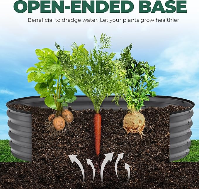 Utopia Home Galvanized Raised Garden Bed Kit 4x2x1ft, Planter Box Raised Garden Beds Outdoor, Easy Assembly Metal Raised Bed for Gardening Vegetables, Fruits, Flowers - Pack of 01 - Dark Grey