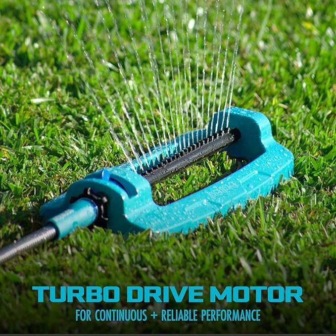 Aqua Joe SJI-OMS20 Aqua Joe 4,400 Sq Ft Coverage Indestructible JUMBO Metal Base Oscillating Sprinkler