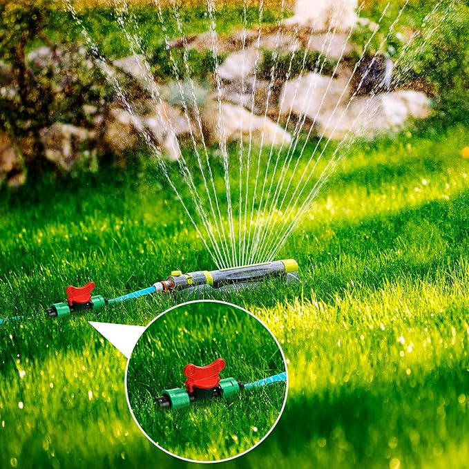 Drip Irrigation Shut off Valve 1/2 Inch Universal Drip Irrigation Tubing Coupling Valve Connector Locking Fitting Compatible with 16 to 17 mm Drip Tape Tubing Sprinkler System (12 Pieces)