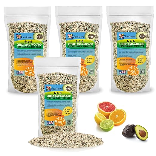 6-4-6 Citrus and Avocado Fertilizer - Unlock The Full Potential of Your Citrus and Avocado Trees - 20 QUARTS