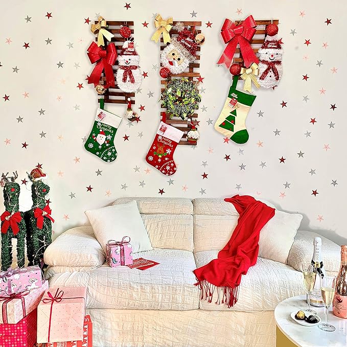 ShopLaLa Wall Planter – 3 Pack Wooden Hanging Planter for Indoor Plants, Air Plant Succulent Holder, Live Vertical Garden Large Wall Mounted Plant Stand Decor for Christma 15.7 + 23.6 + 35.4 Inch