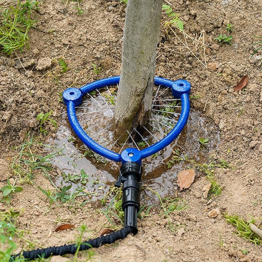 360°Tree Water System Tree Watering Ring Circle Sprinkler and Irrigation System Targeted Water for New Tree Outdoor Plants Raised Garden Bed Shrub