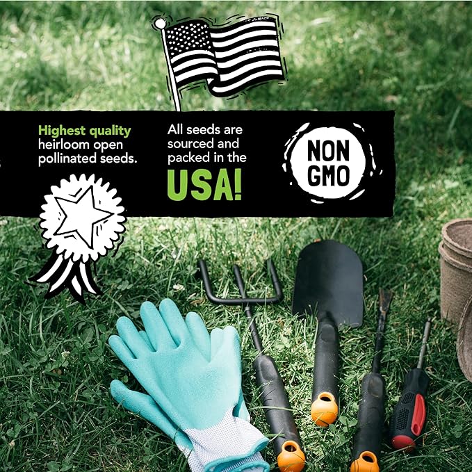 Seeds for Planting Flowers: 8 Bulk Variety Packets Zinnia, Nasturtium, Marigold, Purple Coneflower, Cosmos, Calendula, Bachelor's Button & Sunflower Seeds, Non GMO Flower Seeds by Sustainable Sprout