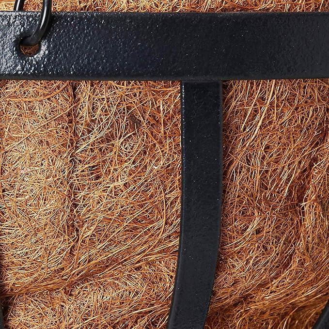 Arcadia Garden Products CB42 12" Solstice Round Hanging Basket, Black