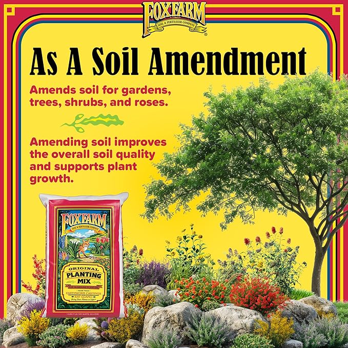 FoxFarm Original Planting Mix, 1cu ft - for In-Ground Planting, All Gardening Applications - Holds Moisture, Improves Garden Yields and Decreases Watering Frequency