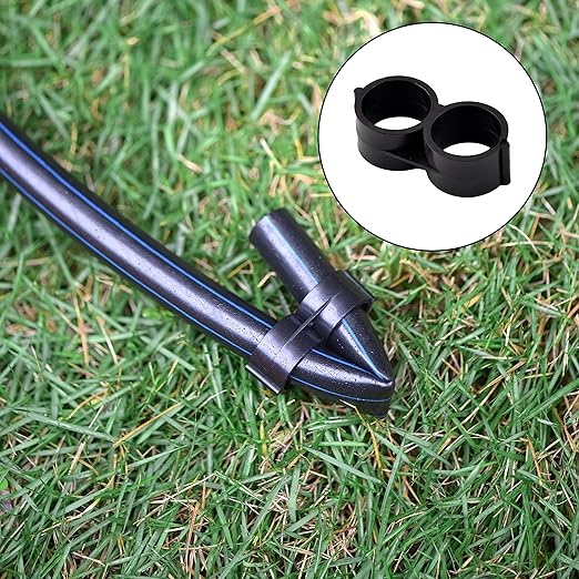 Drip Line End Plugs Fittings Connectors for 1/2" Drip Tubing, Shut-Off End Clamp Drip Irrigation Parts for Irrigation System-20Pcs/pack