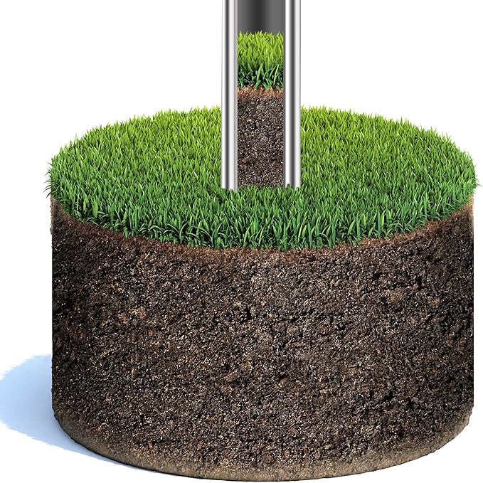 HOMIER 40"(1 Meter) Soil Sampler Probe 304 Stainless Steel with Ejector and Foot Pedal