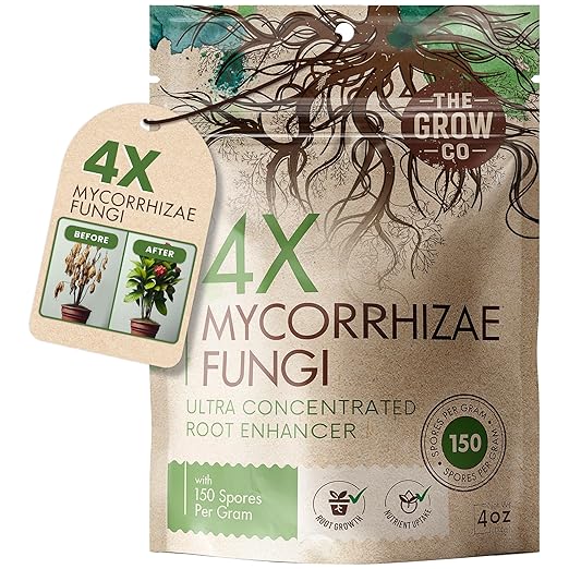 4oz 4X Mycorrhizae for Plants - Mycorrhizal Inoculant - Root Enhancer & Concentrated Myco, Superior Mycorrhizal for Plants, Ideal Mycorrhizae Powder for Increased Nutrient Uptake & Stronger Roots