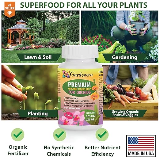 Orchid-Specific Organic Liquid Kelp Fertilizer - 32 oz - Nourish Your Orchids with Seaweed Power