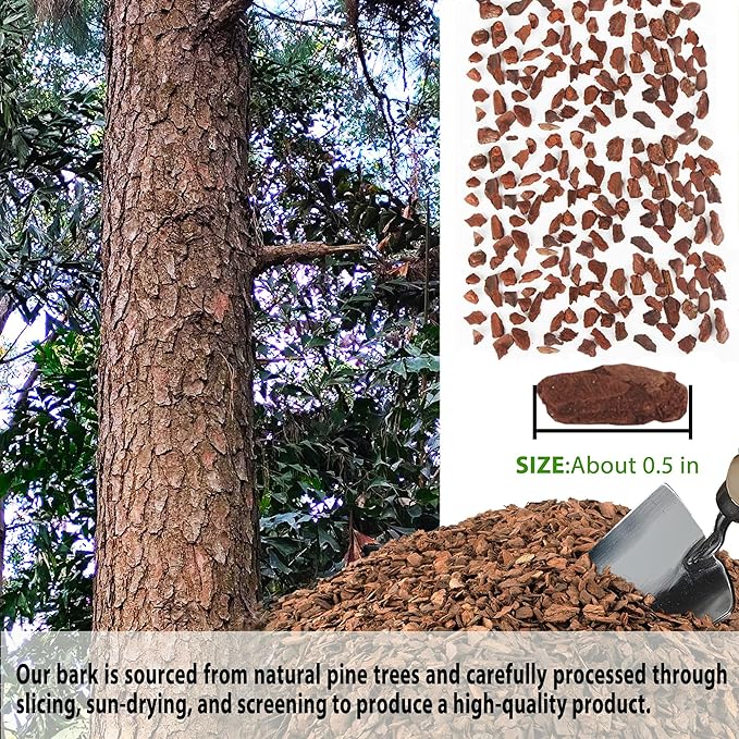 29qt Orchid Bark Horticultural Grade- Natural Mulch for Potted Plants, Root Development of Orchid Plants and Garden Soil Amendment Mix