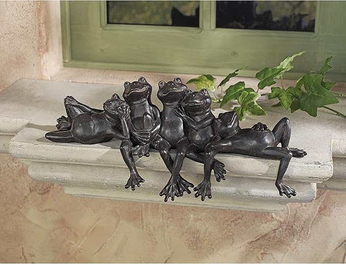 Lazy Daze Knot of Frogs Sill Sitters