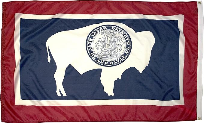 FlagSource Wyoming Nylon State Flag, Made in USA, 4x6'