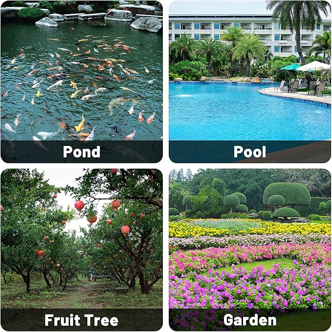 Rainleaf Pond Netting, 28' x 30' Pond Net Cover, Koi Pond Netting for Leaves, Heavy Duty Koi Pond Net Protecting Koi Fish from Herons, Stakes Included, Snare Nets